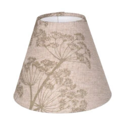 Candle Shade In Soft Green Cow Parsley, Reversed
