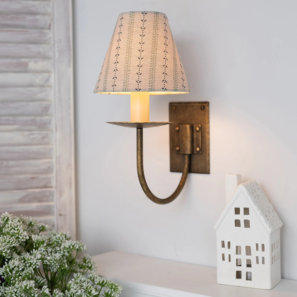 Candle Shade In Indigo Cottage Stripe 2 Candle Shade In Indigo Cottage Stripe - Image 2