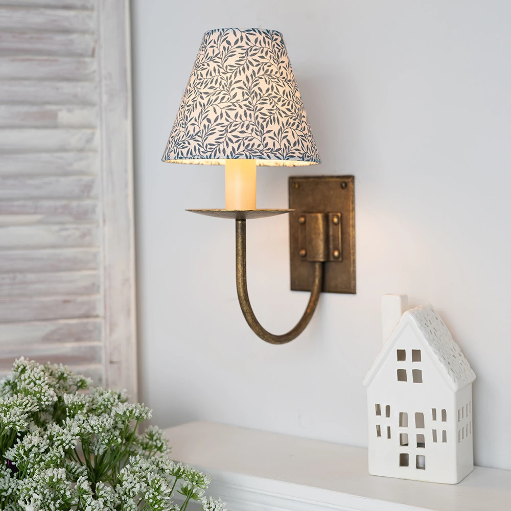 Candle Shade In Indigo Spring Leaf 2 Candle Shade In Indigo Spring Leaf - Image 2