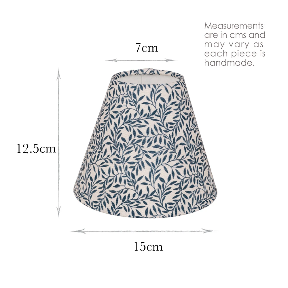 Candle Shade In Indigo Spring Leaf 3 Candle Shade In Indigo Spring Leaf - Image 3