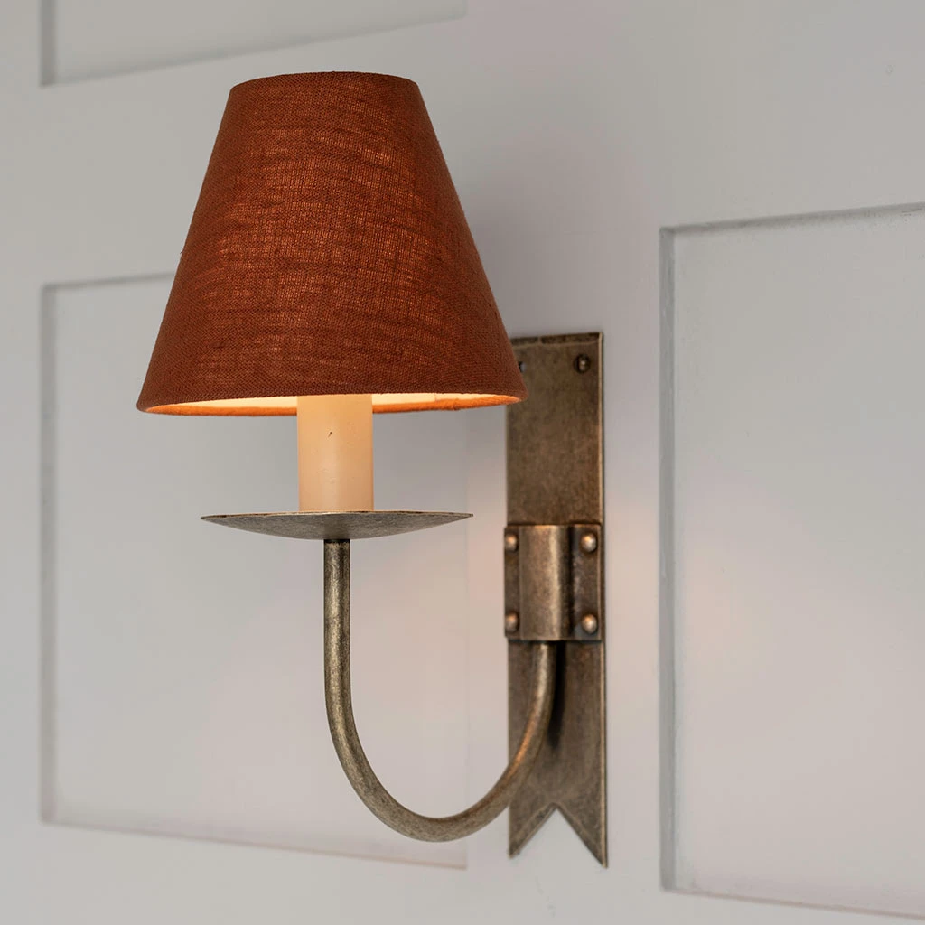 Candle Shade In Paprika Waterford Linen 2 Candle Shade In Paprika Waterford Linen - Image 2