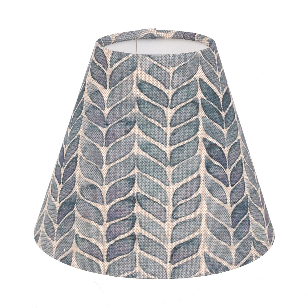 Candle Shade In Indigo Watercolour Leaf 1 Candle Shade In Indigo Watercolour Leaf