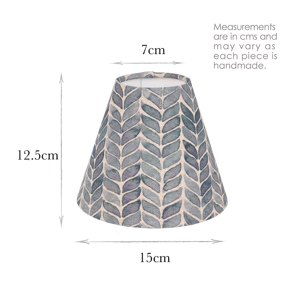 Candle Shade In Indigo Watercolour Leaf 3 Candle Shade In Indigo Watercolour Leaf - Image 3