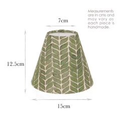 Candle Shade In Rich Green Watercolour Leaf -CURTAINS accessories Sale 10CAN15WLRG 13