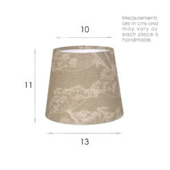 French Drum Candle Shade Soft Green Cow Parsley -CURTAINS accessories Sale 10CANFD13CPGN 13