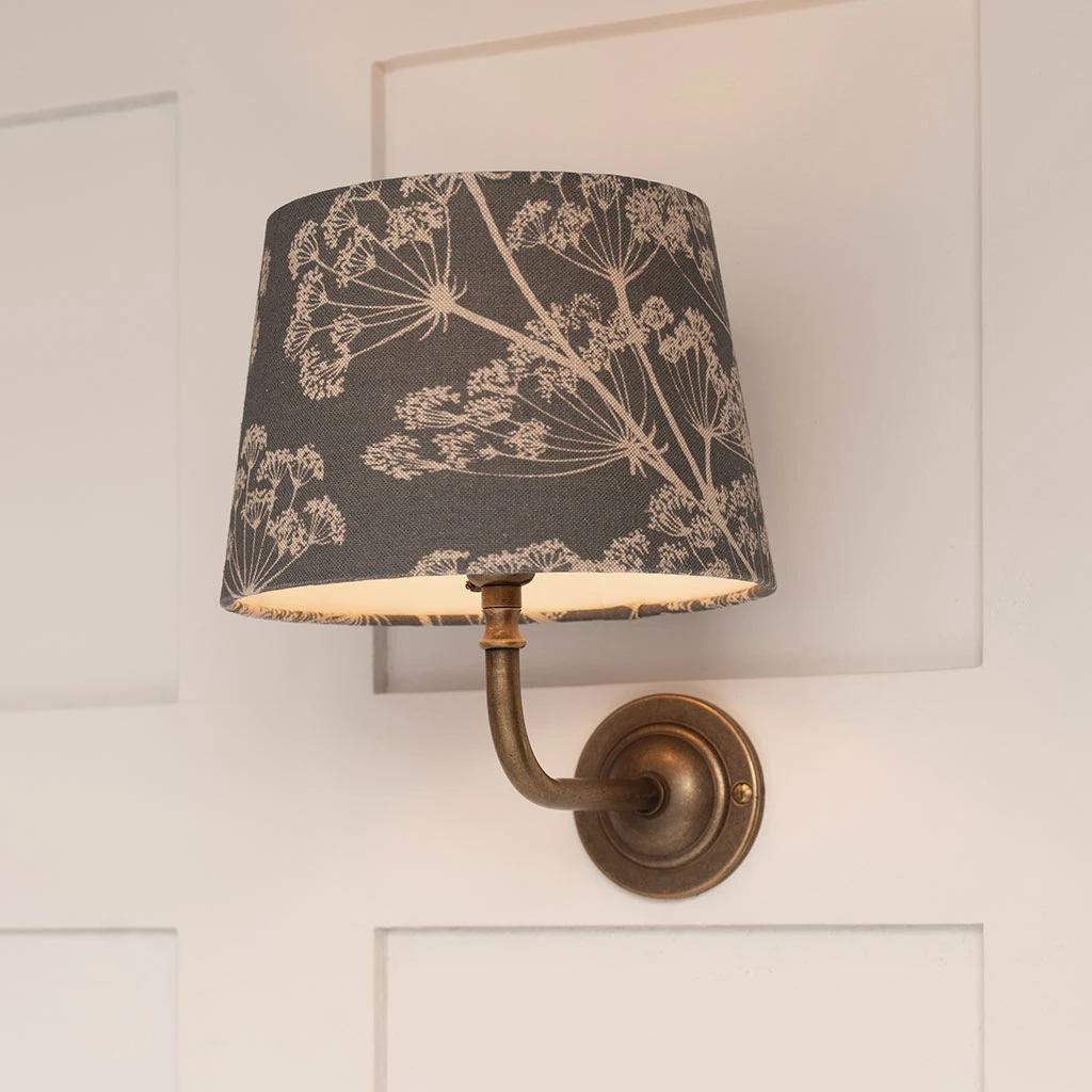 20cm Medium French Drum Shade In Indigo Cow Parsley 2 20cm Medium French Drum Shade In Indigo Cow Parsley - Image 2