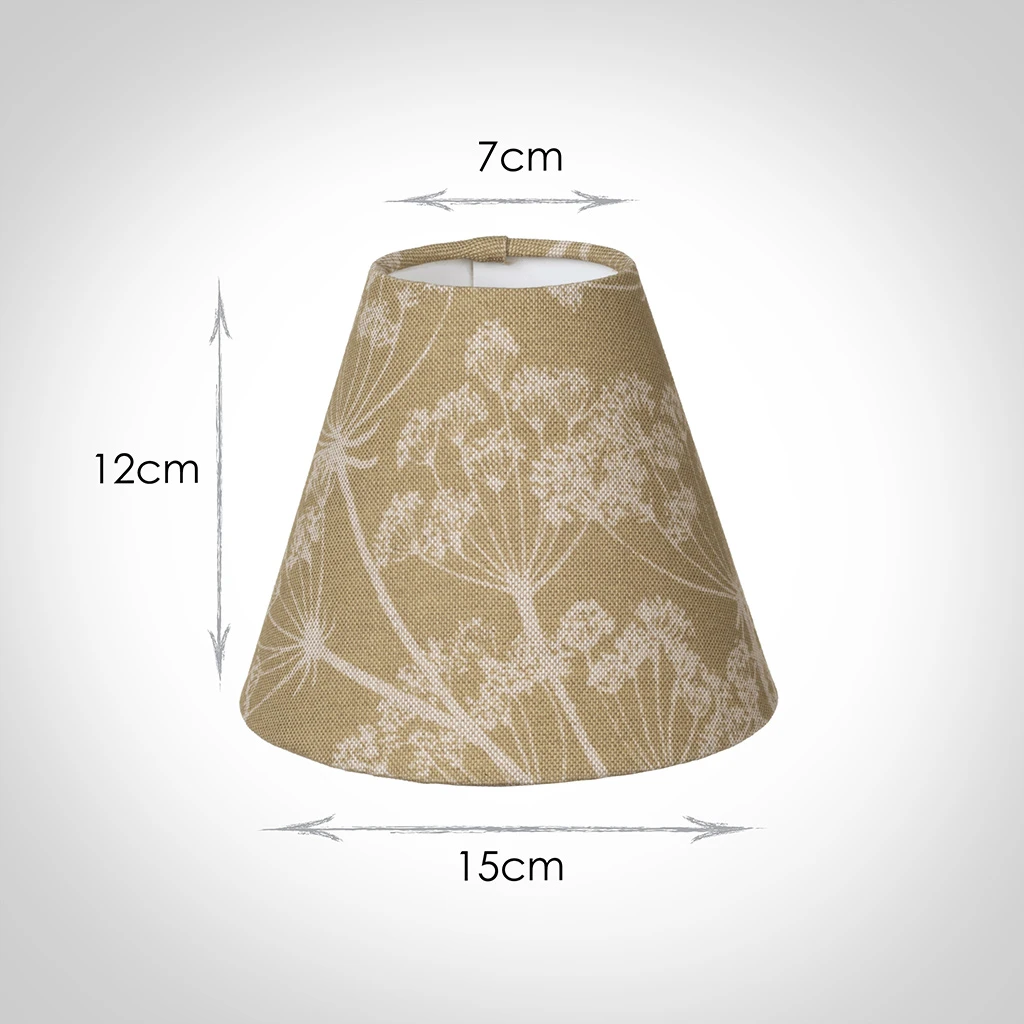 Candle Shade In Soft Gold Cow Parsley 3 Candle Shade In Soft Gold Cow Parsley - Image 3