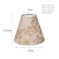 Candle Shade In Gold Cow Parsley Reversed -CURTAINS accessories Sale 10can15cpgorev 13