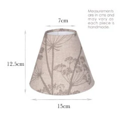 Candle Shade In Soft Grey Cow Parsley, Reversed 5 Candle Shade In Soft Grey Cow Parsley, Reversed -CURTAINS accessories Sale 10can15cpsgrev 13
