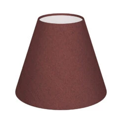 Candle Shade In Old Red Faux Silk