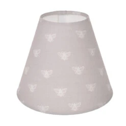 Candle Shade In Soft Grey Honey Bees