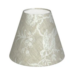 Candle Shade In White Isabelle Linen (Bird)