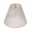 Candle Shade In Natural & White Lisette Linen With Clear Lining
