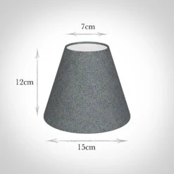 Candle Shade In Blue Herringbone Lovat Tweed -CURTAINS accessories Sale 10can15lthb 13