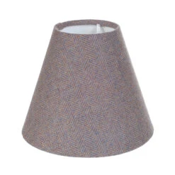 Candle Shade In Heather Herringbone Lovat Tweed