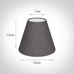 Candle Shade In Heather Herringbone Lovat Tweed -CURTAINS accessories Sale 10can15lthh 13