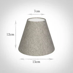 Candle Shade In Limestone Herringbone Lovat Tweed -CURTAINS accessories Sale 10can15lthl 13