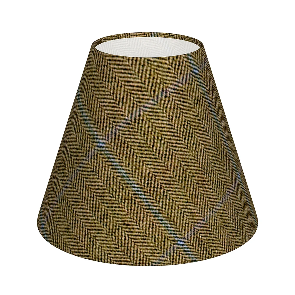 Candle Shade In Angus Check Lovat Wool 1 Candle Shade In Angus Check Lovat Wool