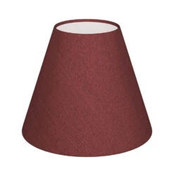 Candle Shade In Antique Red Silk