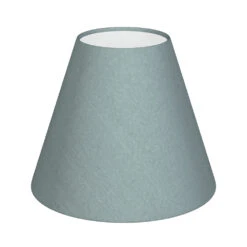 Candle Shade In Rococo Blue Silk