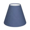 Candle Shade In Slate Blue Silk