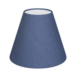Candle Shade In Slate Blue Silk
