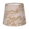 French Drum Candle Shade In Gold Cow Parsley, Reversed