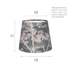 French Drum Candle Shade Indigo Cow Parsley -CURTAINS accessories Sale 10canfd13cpin 13