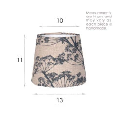 French Drum Candle Shade In Indigo Cow Parsley, Reversed -CURTAINS accessories Sale 10canfd13cpinrev 13