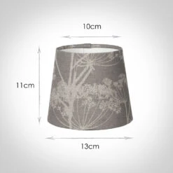 French Drum Candle Shade Soft Grey Cow Parsley -CURTAINS accessories Sale 10canfd13cpsg 13