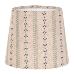 French Drum Candle Shade In Indigo Cottage Stripe