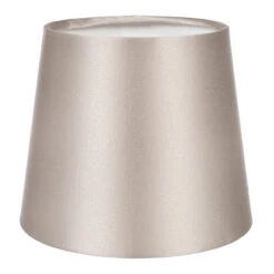French Drum Candle Shade In Pale Smoke Satin