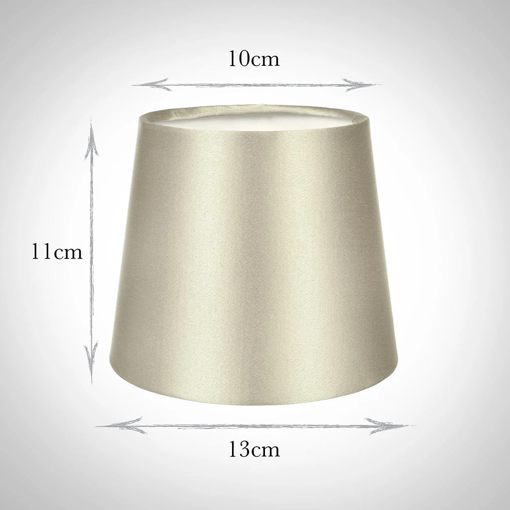 French Drum Candle Shade In Pale Smoke Satin 3 French Drum Candle Shade In Pale Smoke Satin - Image 3