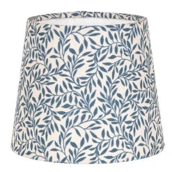 French Drum Candle Shade In Indigo Spring Leaf