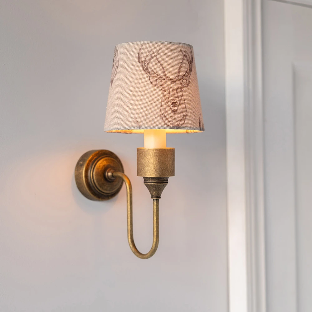 French Drum Candle Shade In Natural Stag 2 French Drum Candle Shade In Natural Stag - Image 2