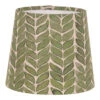 French Drum Candle Shade In Rich Green Watercolour Leaf