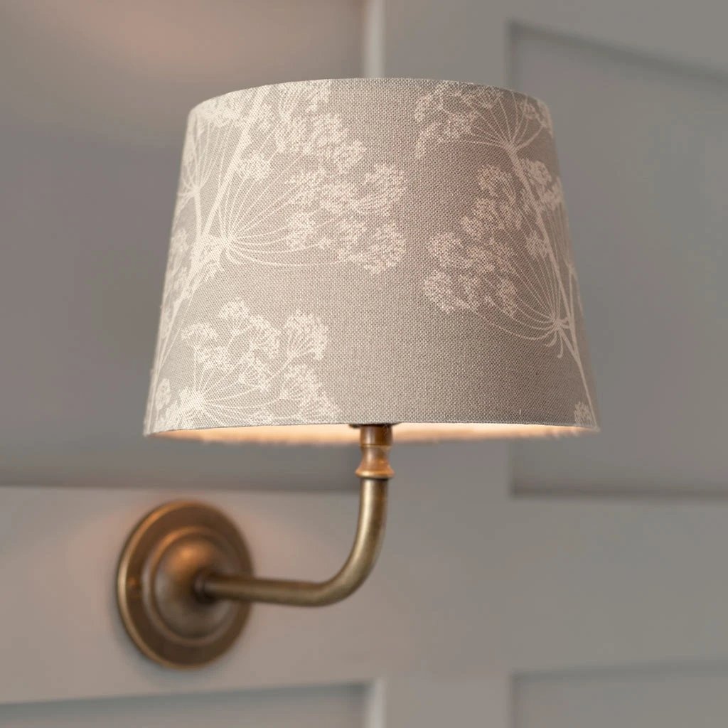 20cm Medium French Drum In Soft Grey Cow Parsley 2 20cm Medium French Drum In Soft Grey Cow Parsley - Image 2