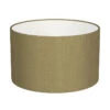 20cm Wide Cylinder Shade In Dull Gold Faux Silk
