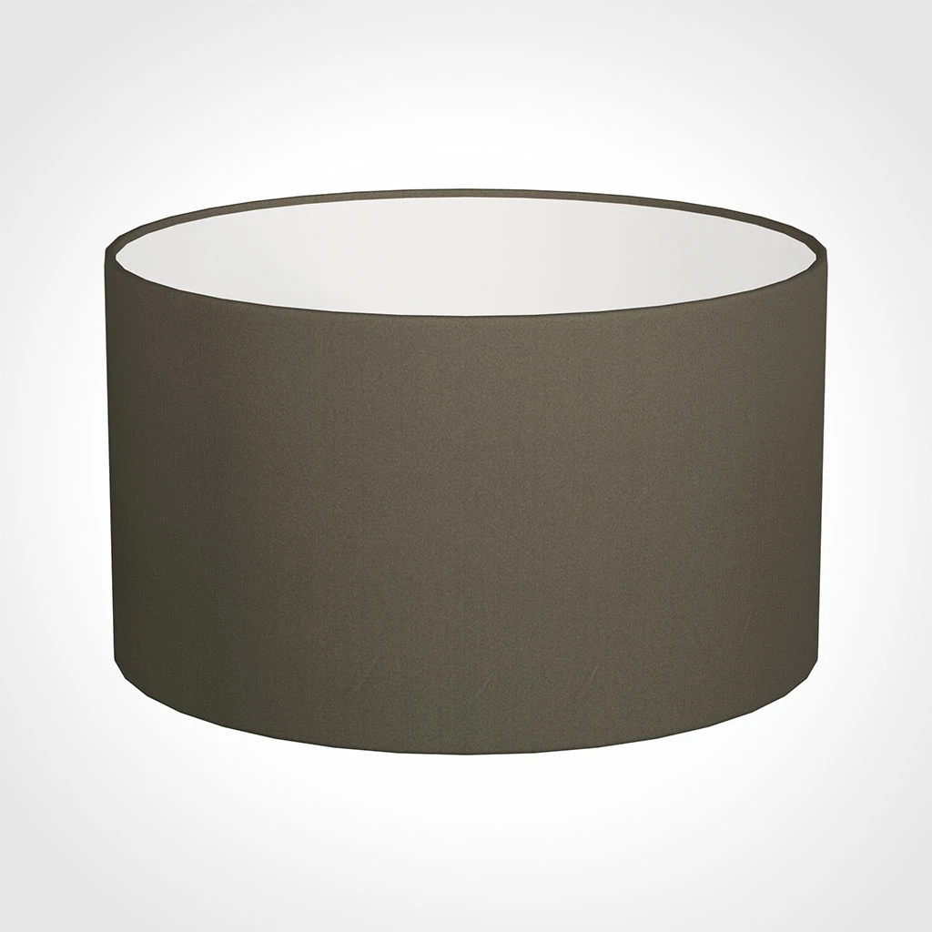 35cm Wide Cylinder Shade In Bark Satin 1 35cm Wide Cylinder Shade In Bark Satin