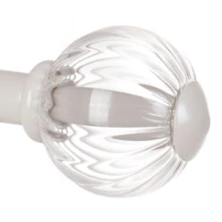 Fluted Glass Ball Finial For 12mm Pole In Clay -CURTAINS accessories Sale 4009cl 20