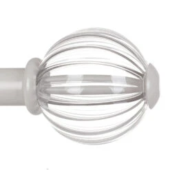 Fluted Glass Ball Finial For 20mm Pole In Clay