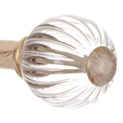 Fluted Glass Ball Finial For 20mm Pole In Old Ivory -CURTAINS accessories Sale 4010oi 2