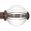 Fluted Glass Ball Finial For 20mm Pole In Polished