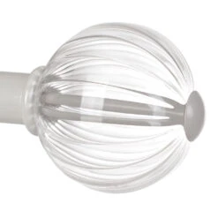 Fluted Glass Ball Finial For 25mm Pole In Clay -CURTAINS accessories Sale 4011cl 20