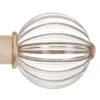 Fluted Glass Ball Finial For 38mm Pole In Old Ivory