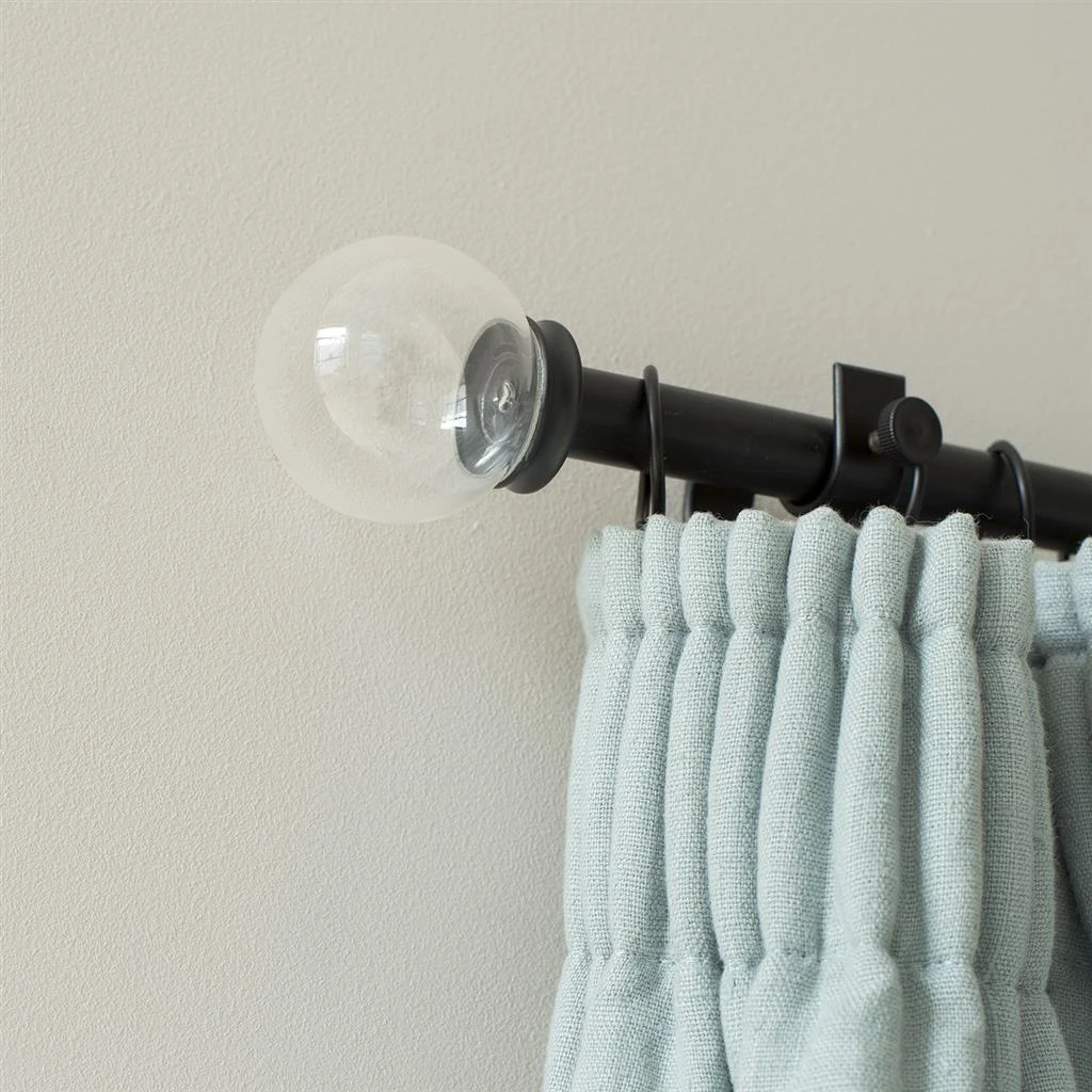 Glass Finial For 20mm Pole In Matt Black 2 Glass Finial For 20mm Pole In Matt Black - Image 2