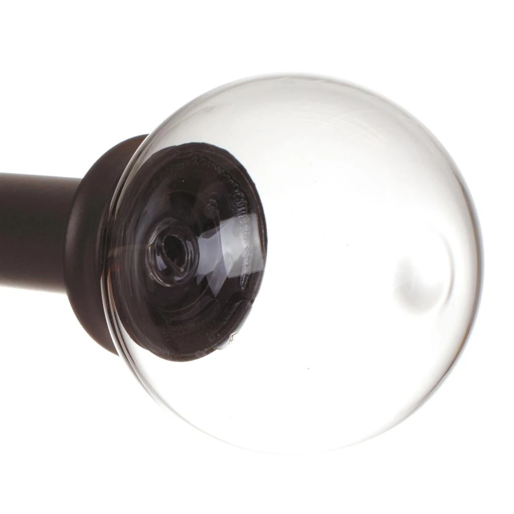 Glass Finial For 20mm Pole In Matt Black 3 Glass Finial For 20mm Pole In Matt Black - Image 3