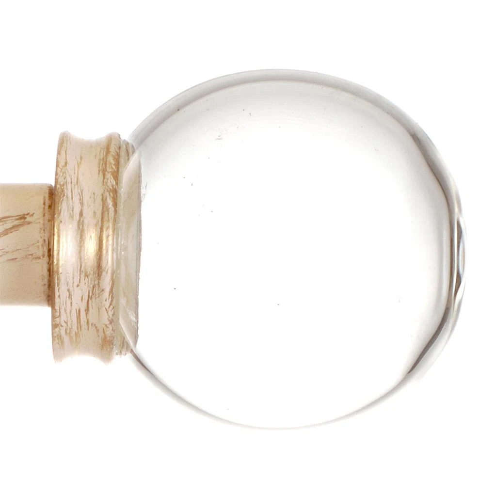 Glass Finial For 20mm Pole In Old Ivory 1 Glass Finial For 20mm Pole In Old Ivory