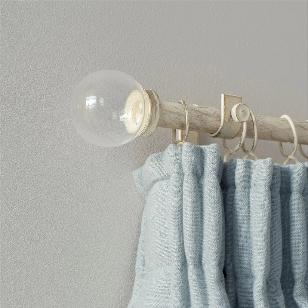 Glass Finial For 20mm Pole In Old Ivory 2 Glass Finial For 20mm Pole In Old Ivory - Image 2