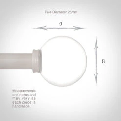 25mm Glass Finial In Clay -CURTAINS accessories Sale 452cl 13